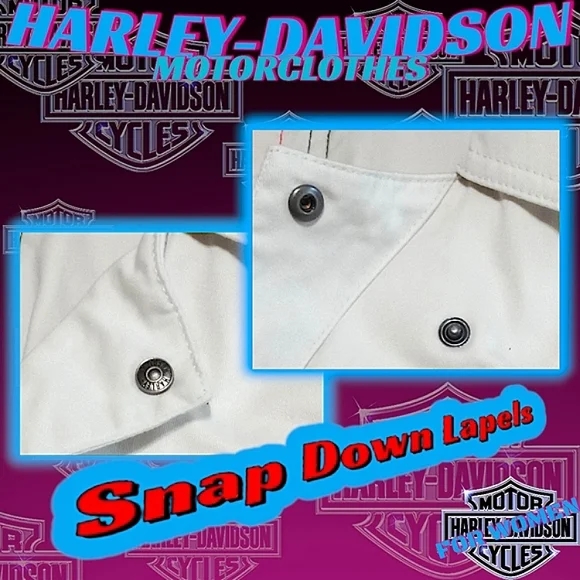 New Harley-Davidson S/L Woven Zip Up Vertical Stripe Vest | Women's 3W (Plus 3X) - Picture 11 of 16